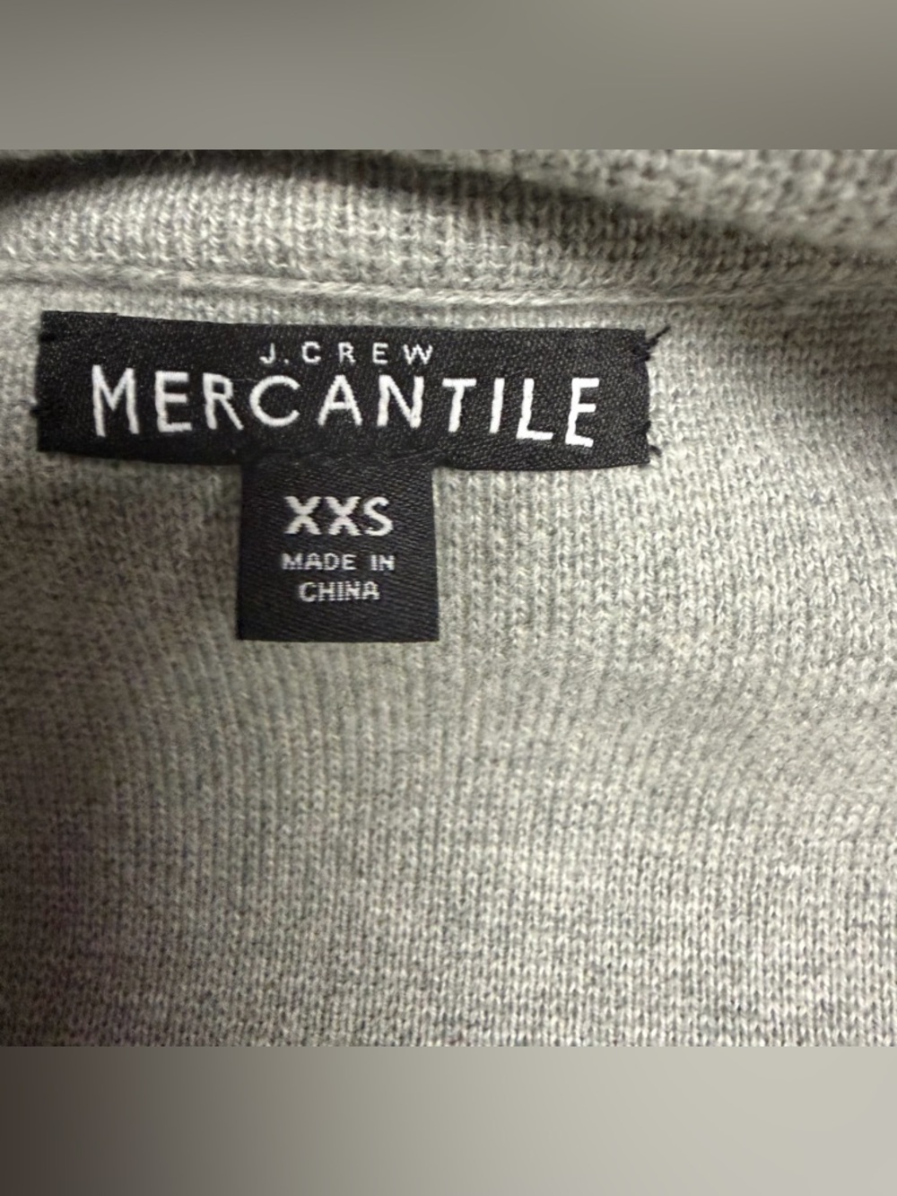 J. Crew Mercantile Gray Cotton Sweater Blazer Blazerette - Picture 9 of 11